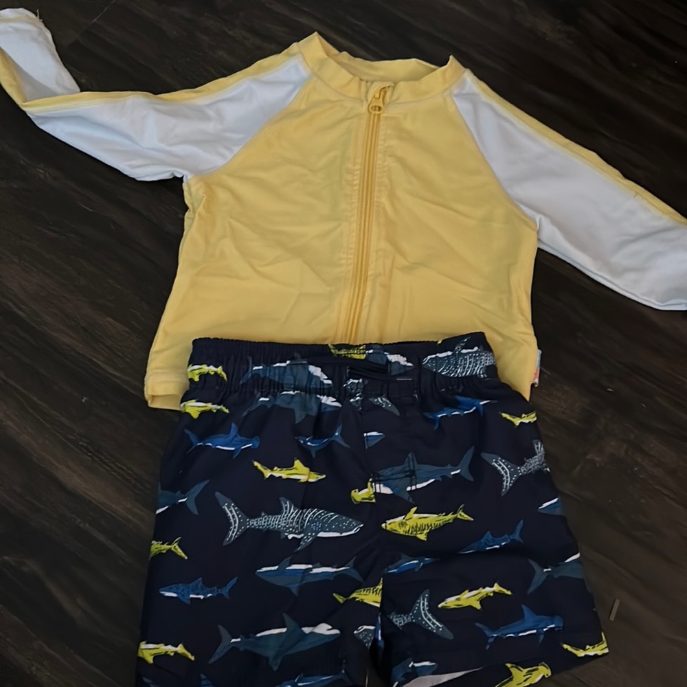 Rash guard swim set for boys. Size 12-18 months.